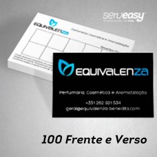 100 Frente E Verso Cartões de Visita